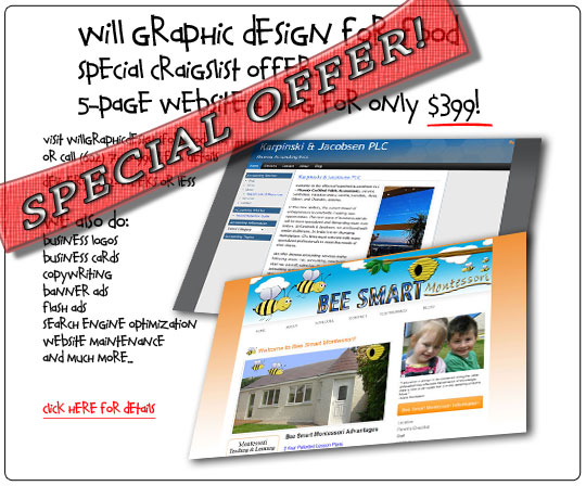 Website and Blog Development $399